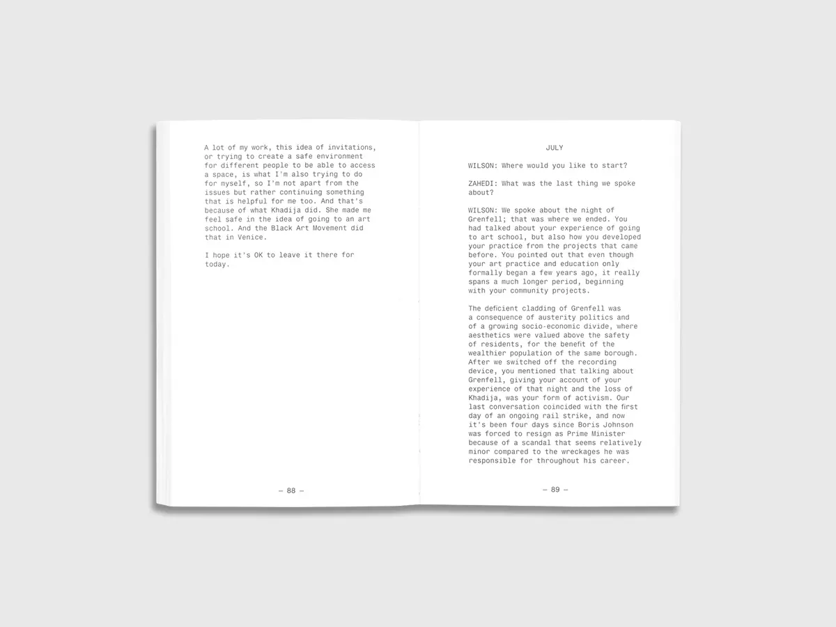 “ ” #7: Abbas Zahedi in conversation with Eva Wilson